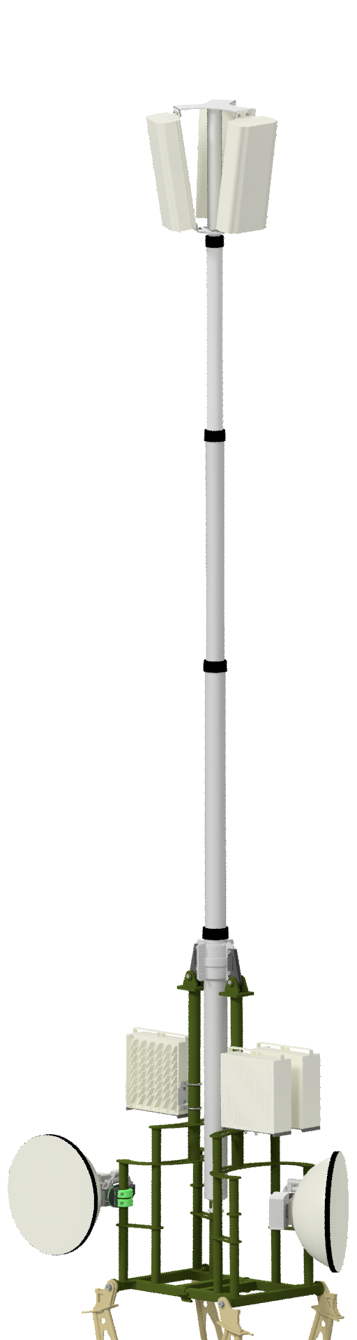 NX24_Payload_Comms_01 24m 3-sector LTE Panel Ant Headframe mounted RRH Dual 600mm Microwave.